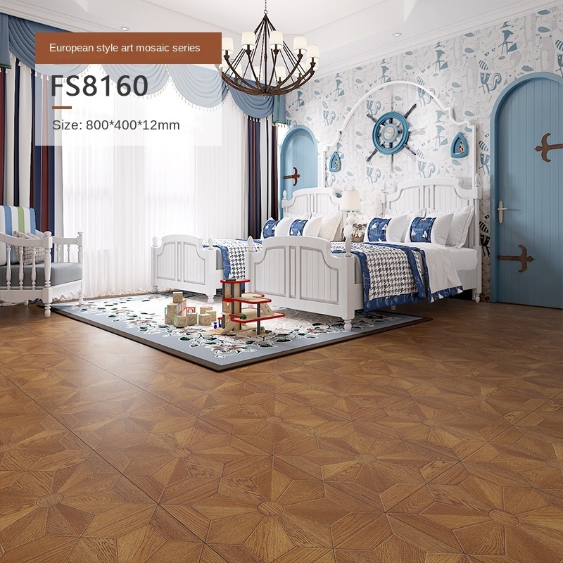 European And American Environmental Protection Retro wear-resistant Floor Heating Diamond Plate Parquet Composite Wood Flooring