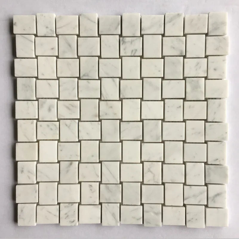 Blocks Galala marble mosaic tile backsplash bathroom tiles kitchen wall sticker customized white marble  floor paver dog bone