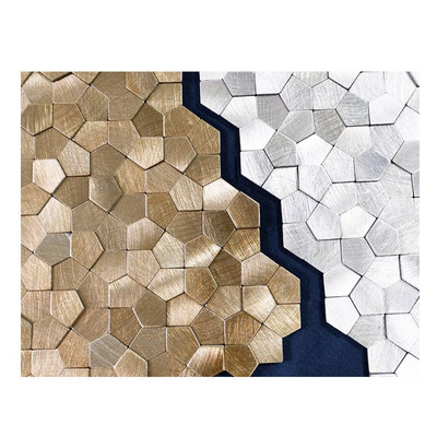 Aluminium Fish Scale Metal mosaic tile aluminium mosaic tiles kitchen backsplash self-adhesive peel and stick Aluminium mosaic