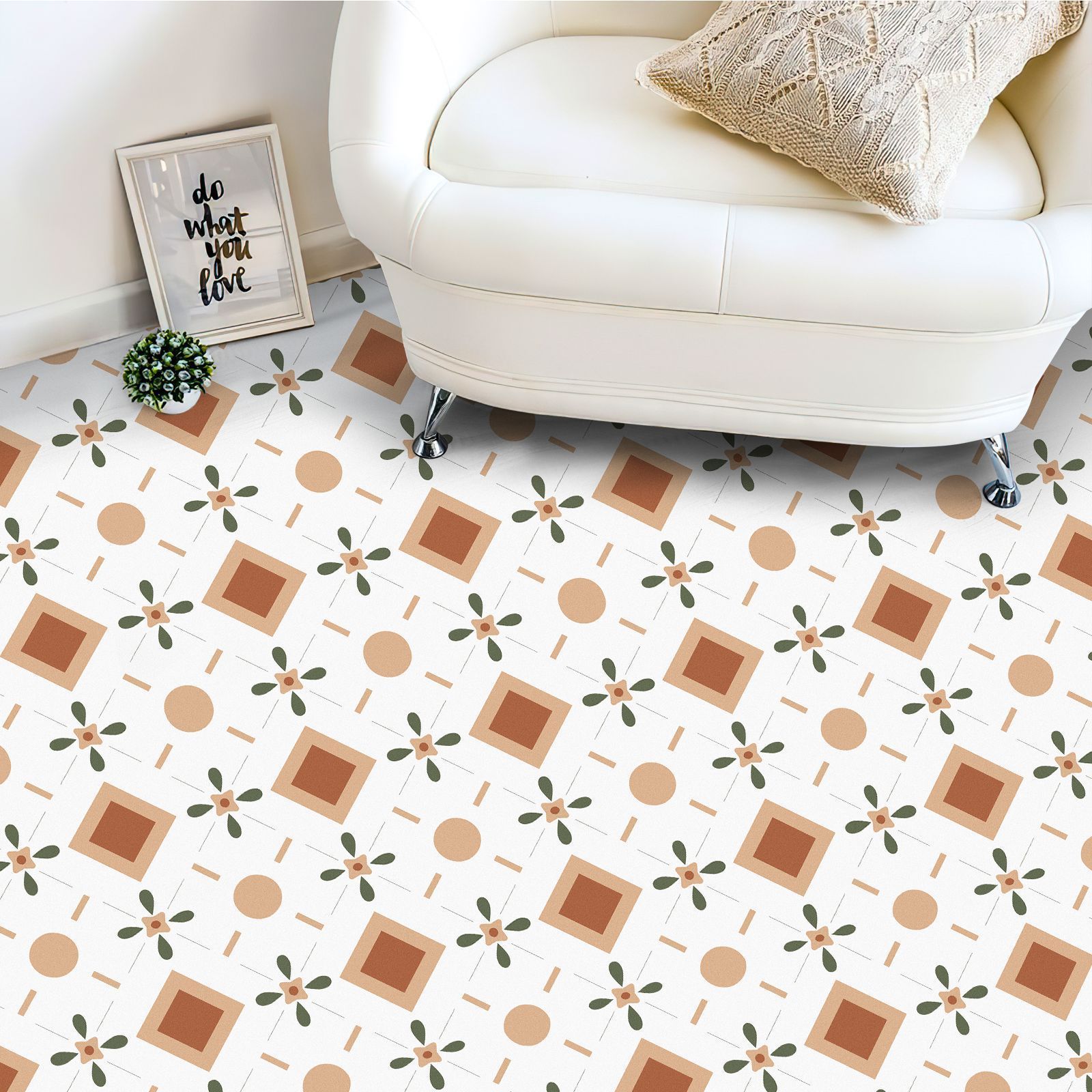 Kitchen Non Slip Floor Tile Tiling PP Waterproof And Moisture-proof Minimalist French Wall Stickers Peel And Stick/Self Adhesive