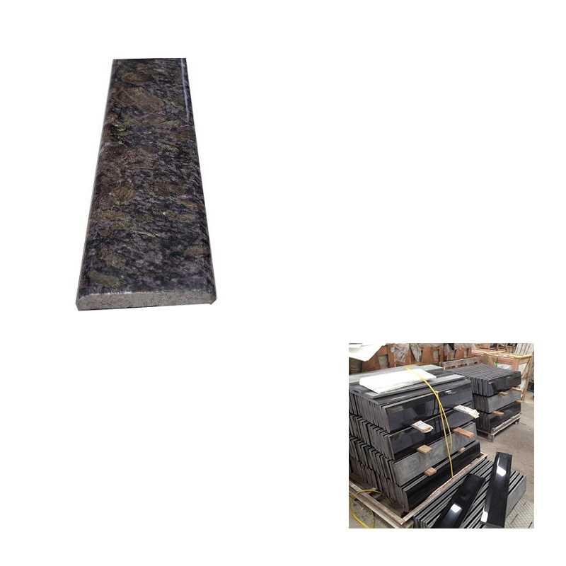 Qinyuan Stone Black Granite Threshold Double Beveled Door Panel Marble Skirting flooring accessories