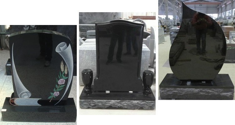 2022 Hot Selling China Headstone Black Granite Grave Stone Cemetery Tombstones and Monuments Gravestone with Factory Price