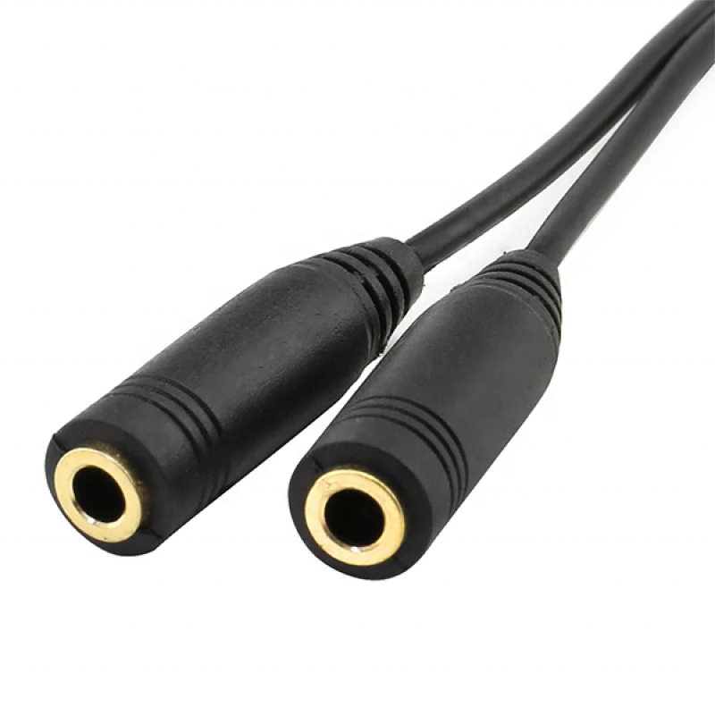 Audio Y Splitter 1 Male To 2 Female 3.5MM Aux Audio Stereo Earphone Headphone Splitter Adapter Cable For Earphone Headset