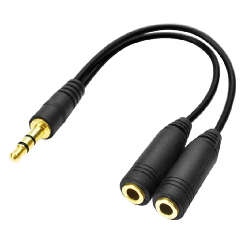 Audio Y Splitter 1 Male To 2 Female 3.5MM Aux Audio Stereo Earphone Headphone Splitter Adapter Cable For Earphone Headset