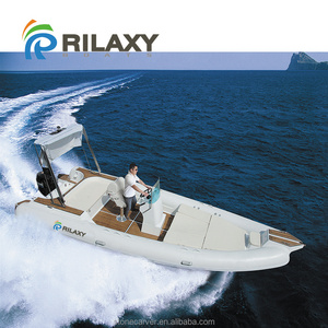 RILAXY High Speed Yacht Boat for sale, Low Price 24' Luxury RIB Boat with Orca Hypalon Tube RIB 730, Mini Yacht Made in China