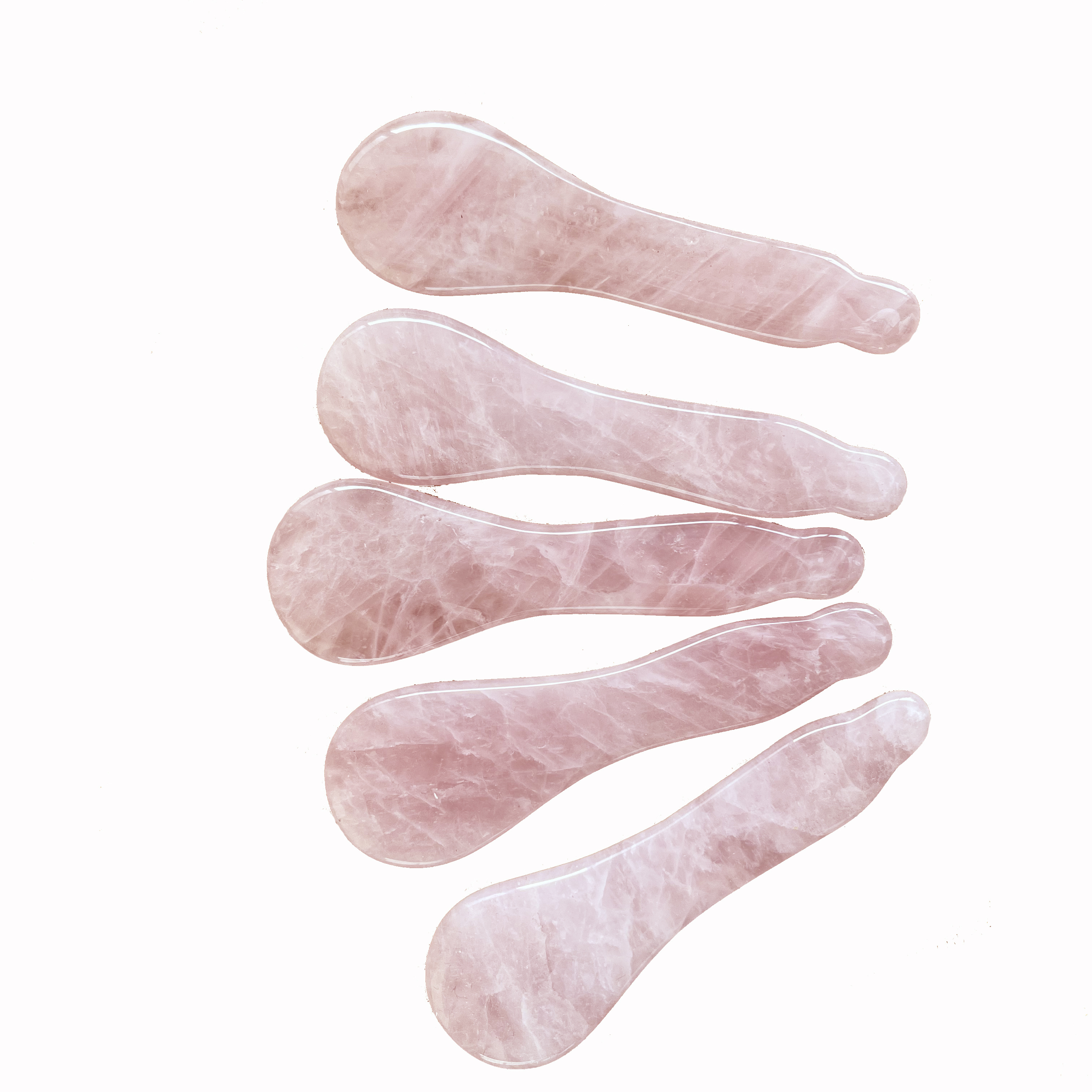 Wholesale Natural Crystal Massage Tools Custom Face Massager 100%Jade Gua Sha Stone Rose Quartz Guasha