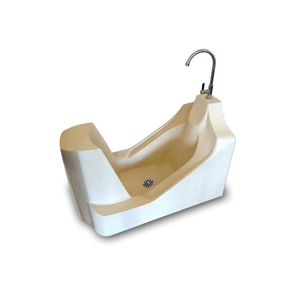 Wudu Foot Washer - Wudu Washing Sink Foot Wash Basin Terrazzo Resin Sink Muslim Wudu Washing