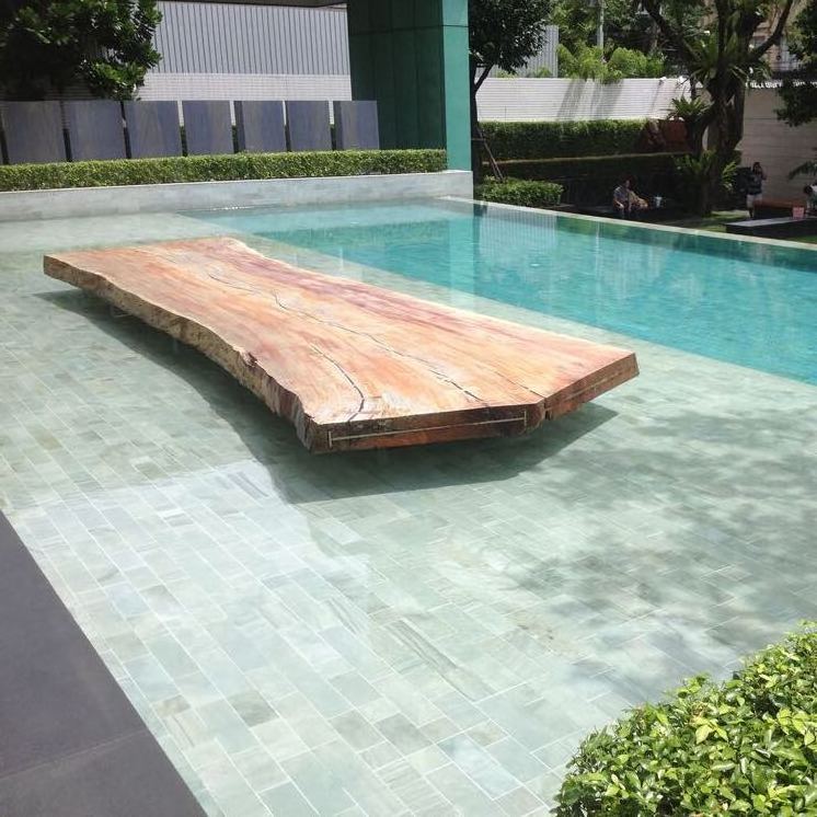 Bali Light Green Stone for Swimming Pool Tiles (Export Quality) - Indonesia Zeolite Green Ocean Wave Stone Tiles