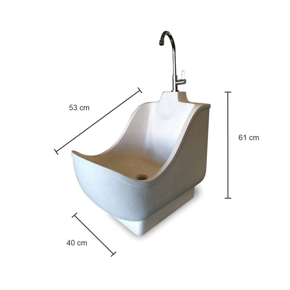 Wudumate Sink - Muslim Wudu Terrazzo Foot Wash