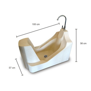 Wudu Foot Washer - Wudu Washing Sink Foot Wash Basin Terrazzo Resin Sink Muslim Wudu Washing