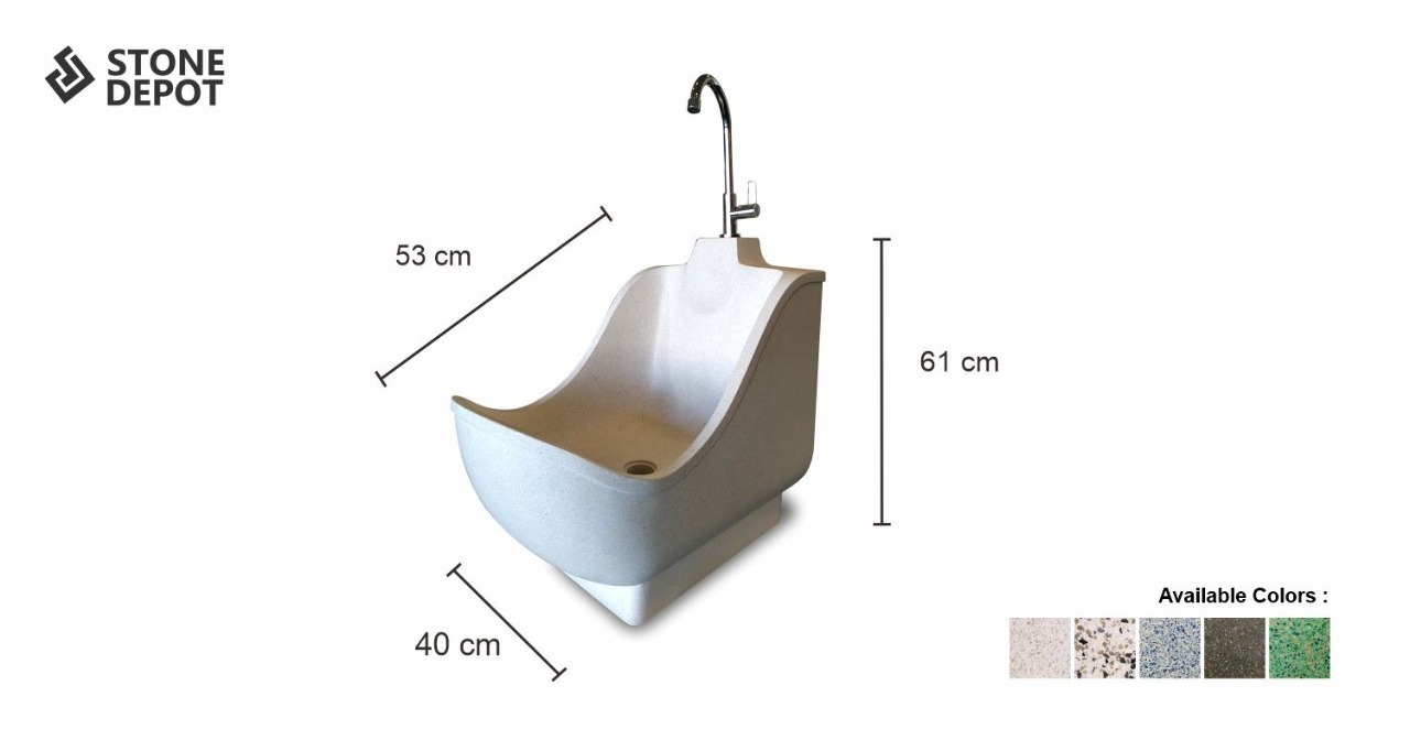 Wudu Basin - Muslim Wudu Terrazzo Sink