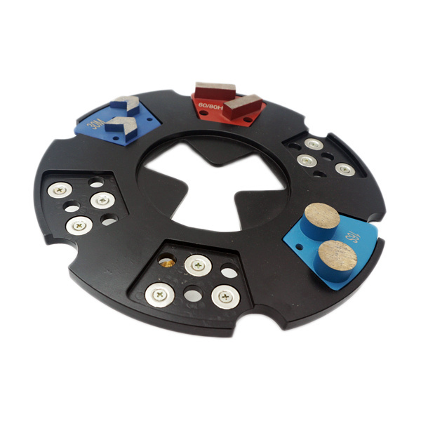 Metal magnetic diamond grinding plate for CONCRETE GRINDER 250MM