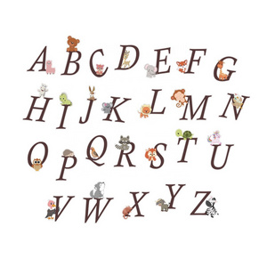 Custom Removable Personalized Self Adhesive Transparent Letter Decal Vinyl Animal Alphabet Wall Stickers