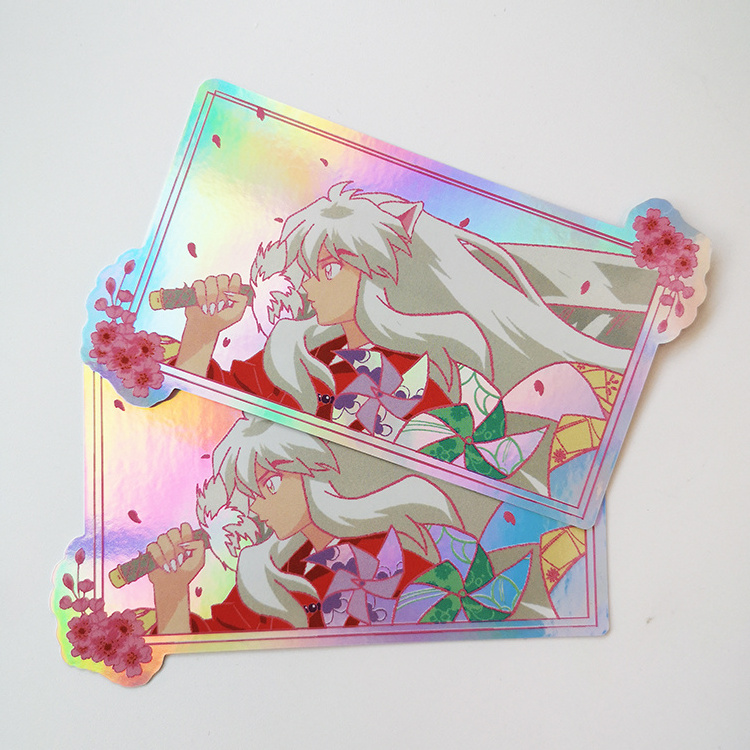 Die Cut Waterproof Rainbow Anime Holographic Stickers Decorative Wall Stickers Anime Custom Stickers Anime