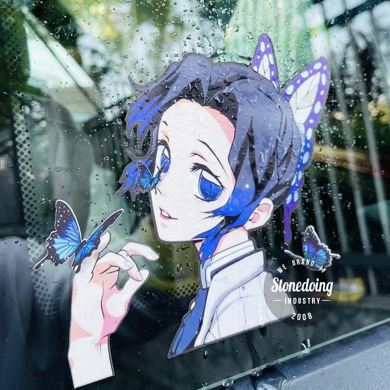 Custom Outdoor Use  Waterproof Vinyl Die Cut Carton Transfer Vinyl Car Anime Decals for car  Window