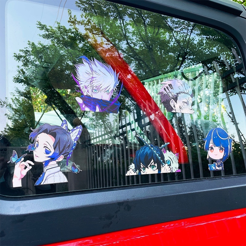 Custom Outdoor Use  Waterproof Vinyl Die Cut Carton Transfer Vinyl Car Anime Decals for car  Window