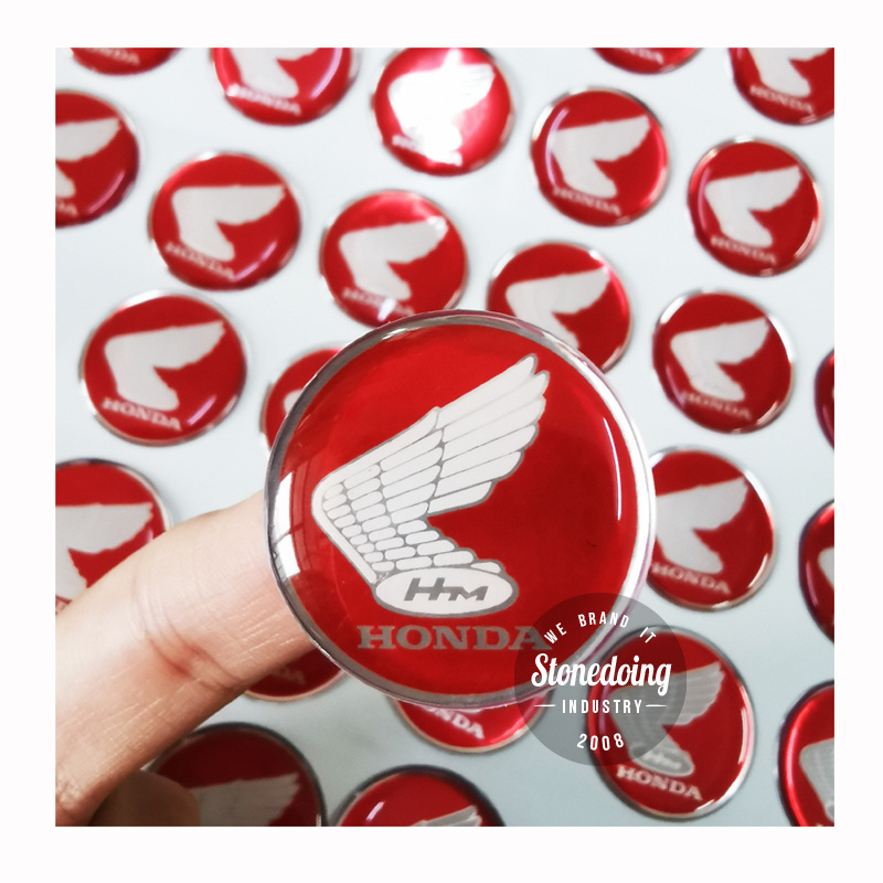 Custom Adhesive Business Logo Printing Round Resin Sticker Crystal Dome 3D Custom Epoxy Sticker