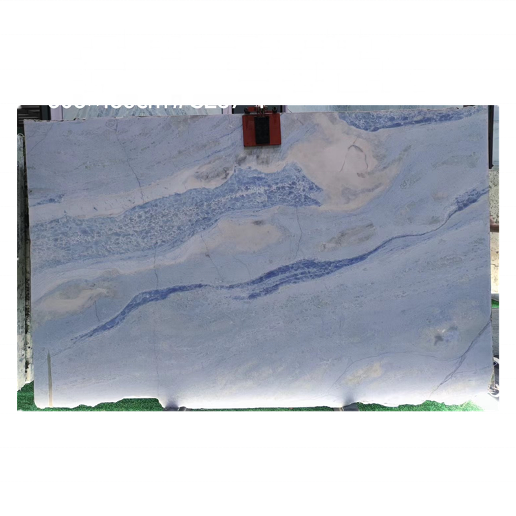 Luxury Blue Crystal Marble Background Marble Sky Blue marble slab for countertop and table top