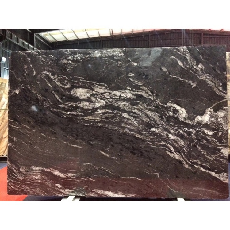 Cosmic black granite slabs, brazilian exotic black granite slabs, cosmic black granite sales for countertop decoration