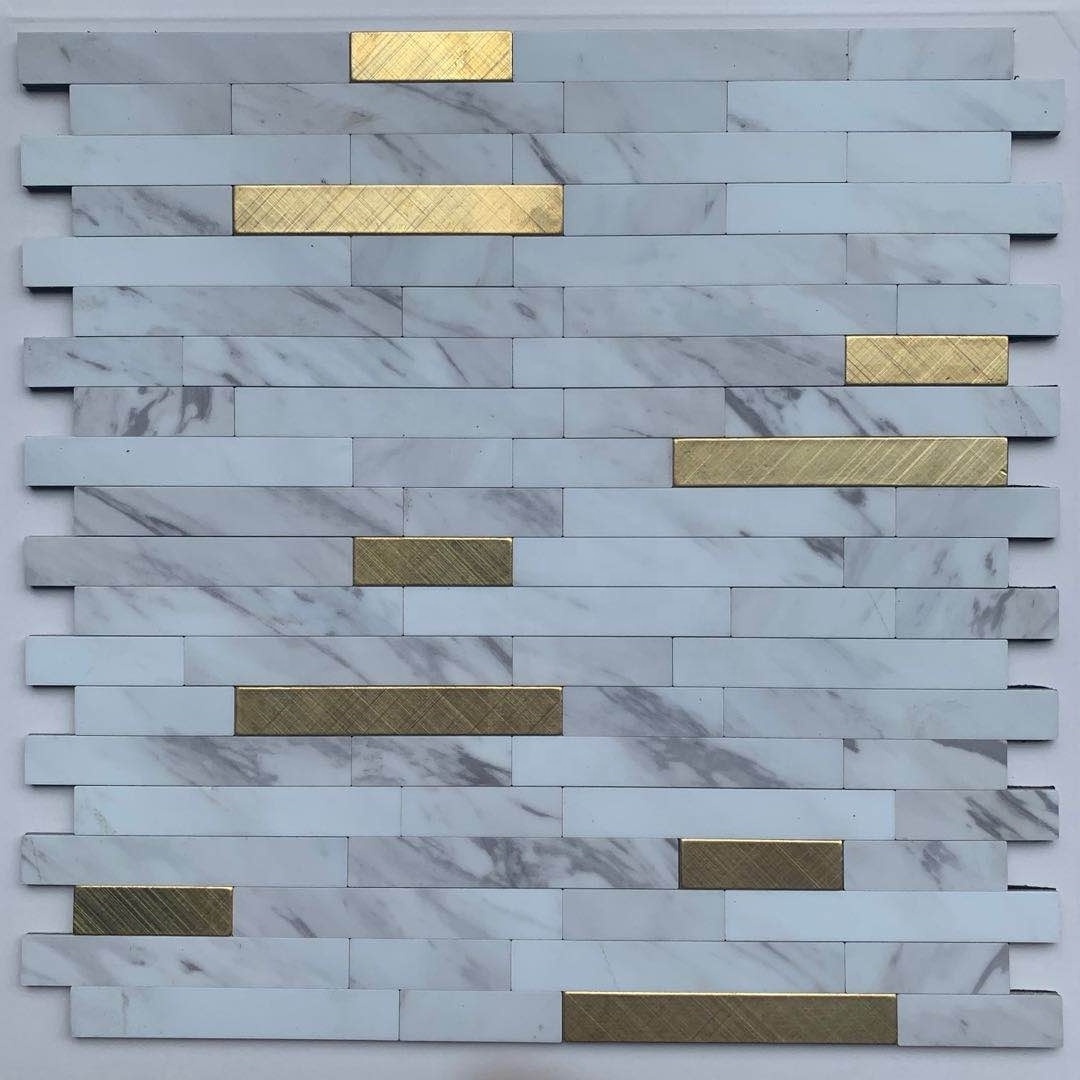 New arrival peel and stick backsplash faux stone mosaic tiles