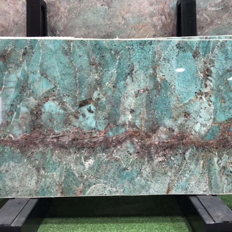 Hot sale green high polished amazonite granite slabs