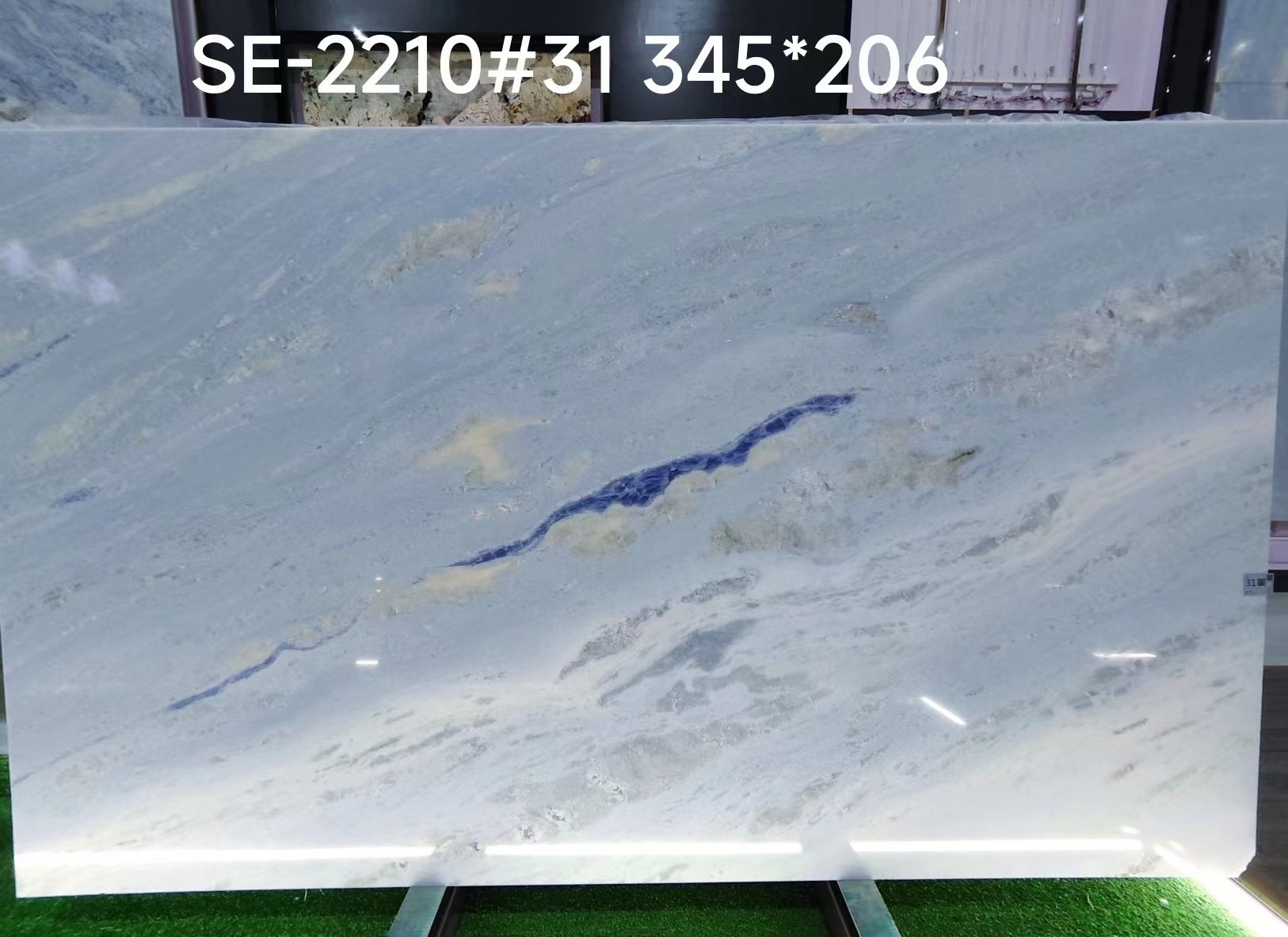 Luxury Blue Crystal Marble Background Marble Sky Blue marble slab for countertop and table top