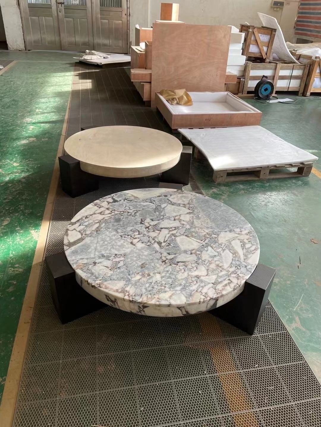 New arrival elegant carrara white marble coffee table unique design high end decoration table living room marble side table