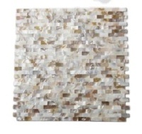 Peel And Stick Mini Brick White Pearl Shell Tile Kitchen Backsplash Mosaic