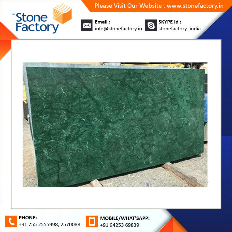 High Quality  Interior Unique Rajasthan Green Marble Slab Available At wholesale Price