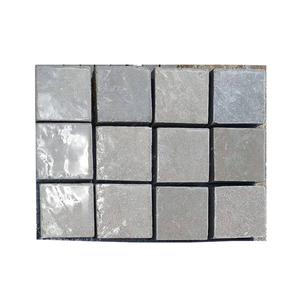 Modern Designed Ash Grey Cobble Sandstone Available In Both Hand Cut & Machine Cut At Affordable Price