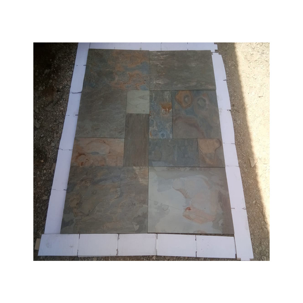 Indian Slates Manufacturer Made Vijaya Gold Wall And Flooring Patio Pack Slate Available At Wholesale Price