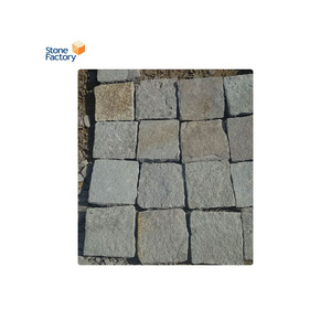 Best Quality 100% Natural Parking Driveway Use Stone Yellow Brown Mix Cobble Stone