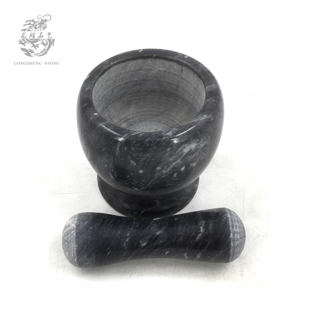 Nature marble mortar pestle set stone home seasonings garlic masher