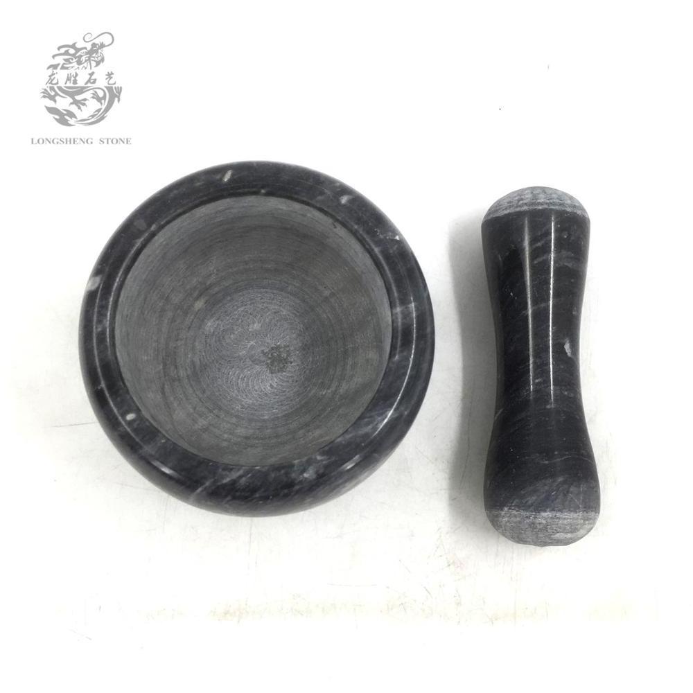 Nature marble mortar pestle set stone home seasonings garlic masher