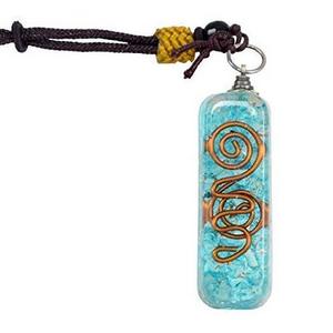 Blue Aquamarine Healing Crystal based Orgone Pendant Healing Stone