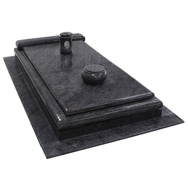 China Xiamen Manufacture Supply Cemetery Big Blank Black Granite Funeral Tombstone Cover