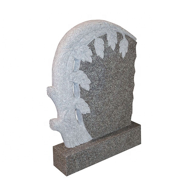 G664 granite large grave tree stone tombstone headstone and cover