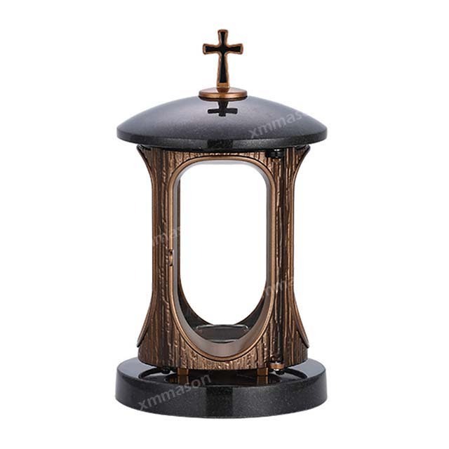 Grave Lantern Manufacturer Beautiful Memorial Light Solar Power Candle Granite Lamp