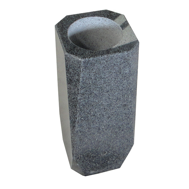 black granite marble vases flower holders for memorial cemetery headstone