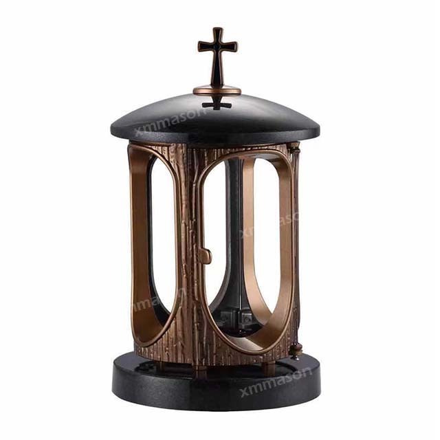 Grave Lantern Manufacturer Beautiful Memorial Light Solar Power Candle Granite Lamp