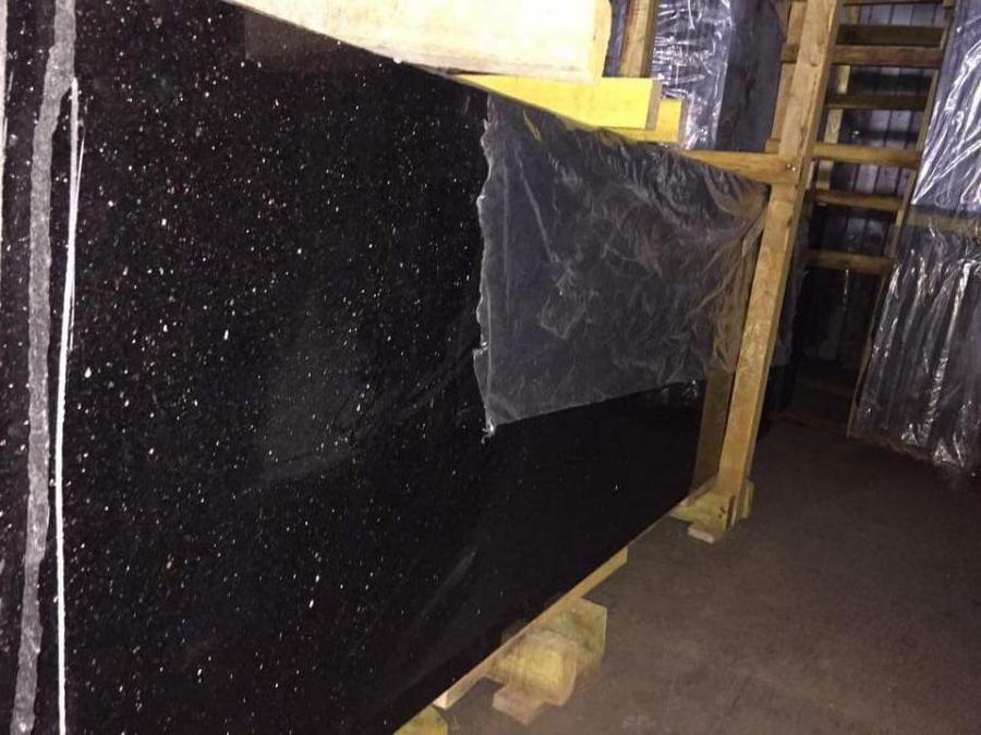 Natural Stone Black Gold Granite Black Galaxy Granite Tiles Slabs Nero  Galaxy Granite