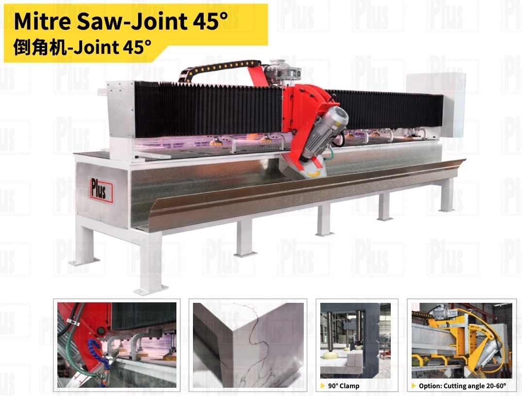 Joint 45 Hot sale 45 degree mitre marble granite porcelain stone cutting machine price for cut stone 45