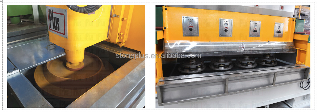 1+4 Automatic Stone Slab Polishing Machinery Grinder Ceramic Stone Countertop Polisher Machine With Metal Disc Heads