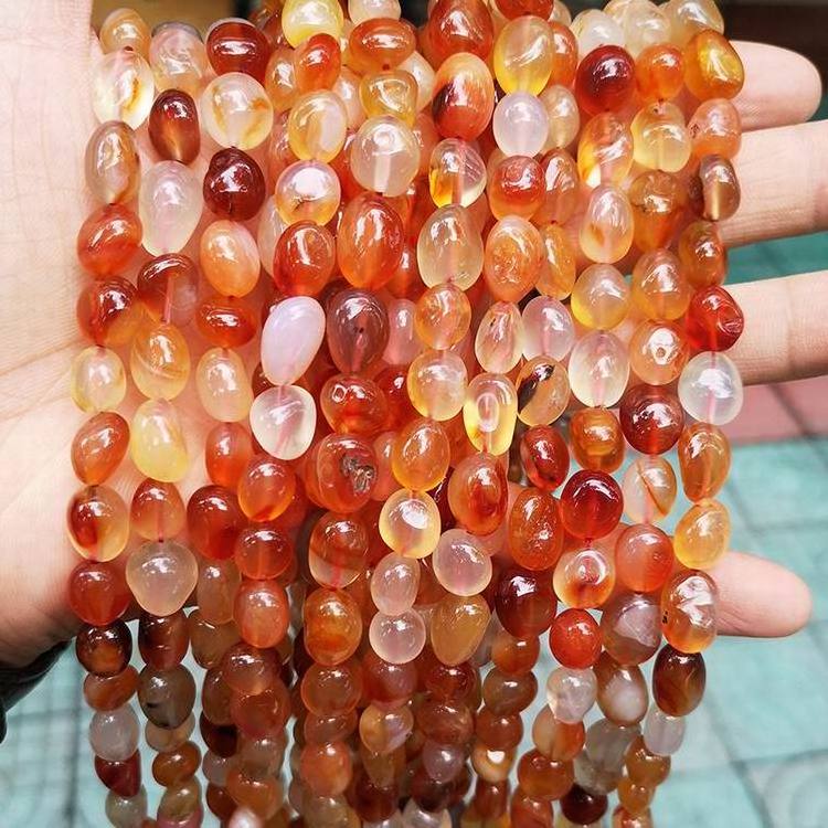 6-8mm 8-10mm Irregular Freeform Semi Precious Natural Crystal Quartz Agate Jasper Nugget Beads Potato Beads for Jewelry Making