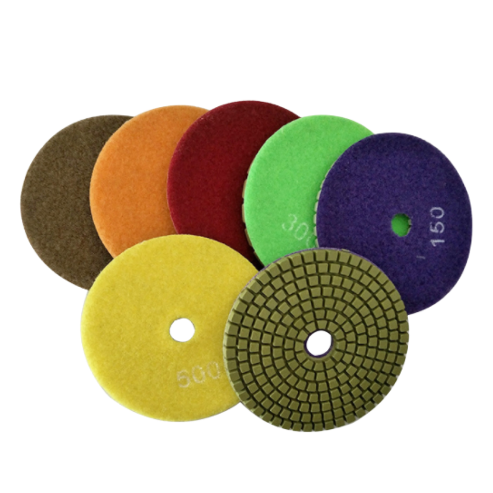 OEM support wet or dry used flexible diamond polishing pad grinding tools for marble granite