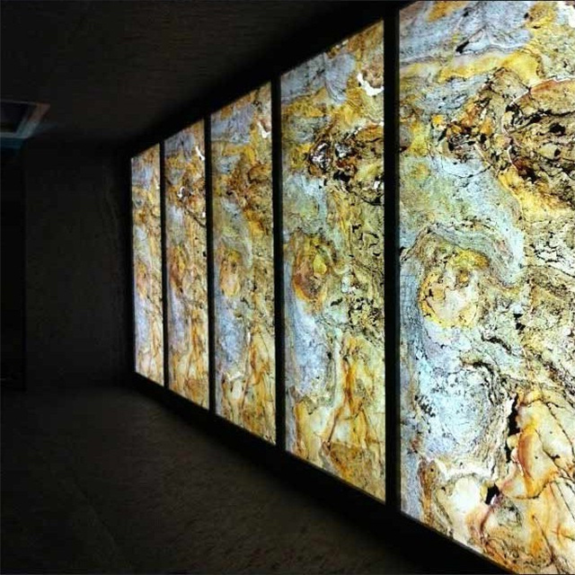 translucent stone veneer slate stone wall panels under marble lighting natural stone lamps for sale