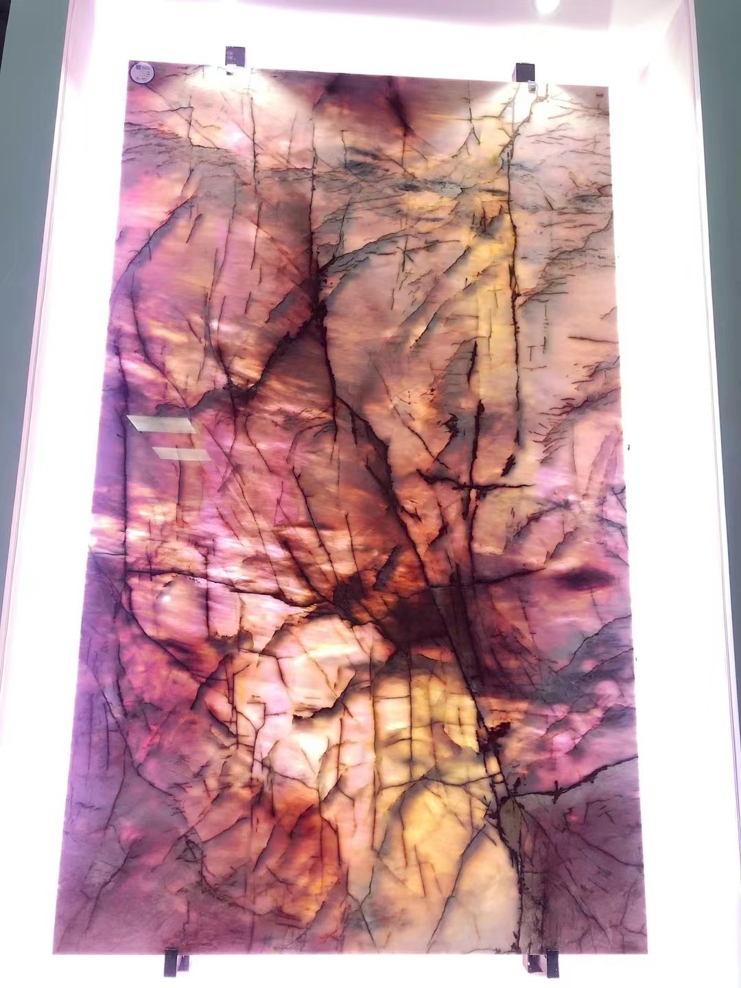 Custom Onyx Translucent Marble Onyx Stone Slab Translucent Pink Onyx Slab for Tabletop and Background Wall