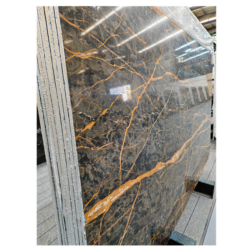 Natural Stone Marble Tile Black White and Gold Color Black Golden Marble Tile and Slab for Floor and Wall Decoration