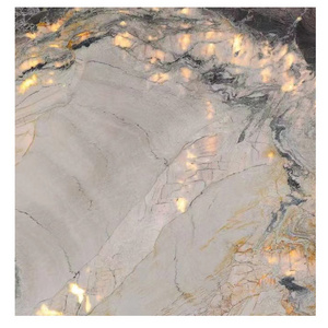 Brazilian Meteor Garden natual quartzite slabs in bookmatch wall tile top quartzite countertop for kitchen backlit wall