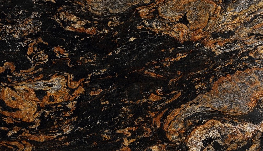 Customized Natural Golden Magma Polished Slab for Stone Cladding